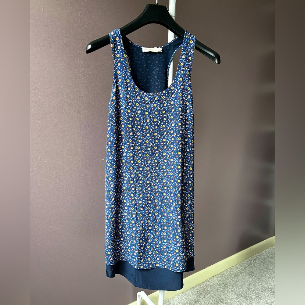 ❌sold❌100% Silk TORY BURCH Sydney Floral Sleeveless Mini Dress Great Condition